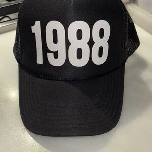 OTTO Black Trucker Hat with White "1988" Print